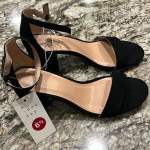 A New Day Black Suede heels